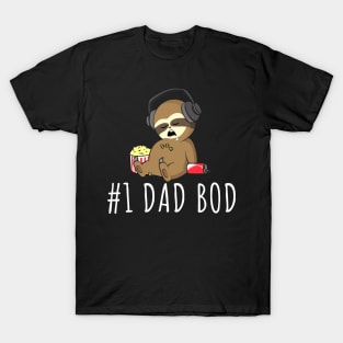 Number One Dad Bod Sloth Funny Father's Day T-Shirt